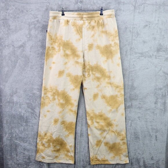 Womens IML Tan Tie Dye Fleece Sweatpants Drawstring Cotton Polyester Size XXL - Picture 5 of 8